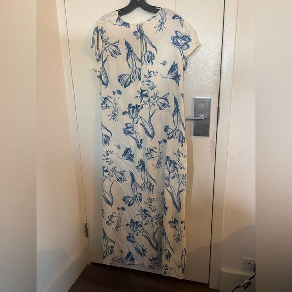 Reformation Frasier Dress in Lisse Blue Floral Size 14 - Picture 4 of 7